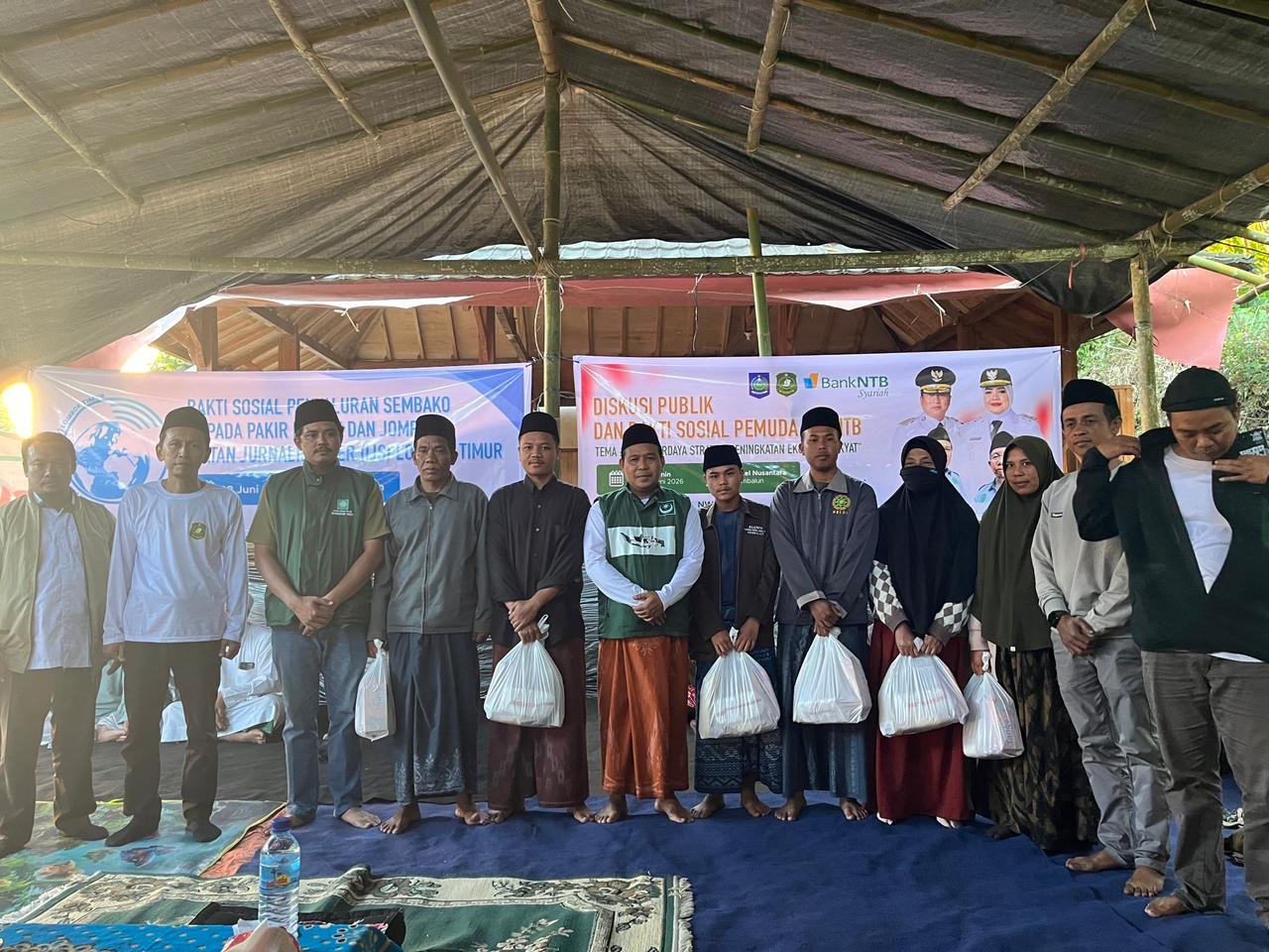 Angkat Tema Desa Berdaya, PW Pemuda NW NTB Gelar Bakti Sosial dan Diskusi Publik Strategi Peningkatan Ekonomi Rakyat