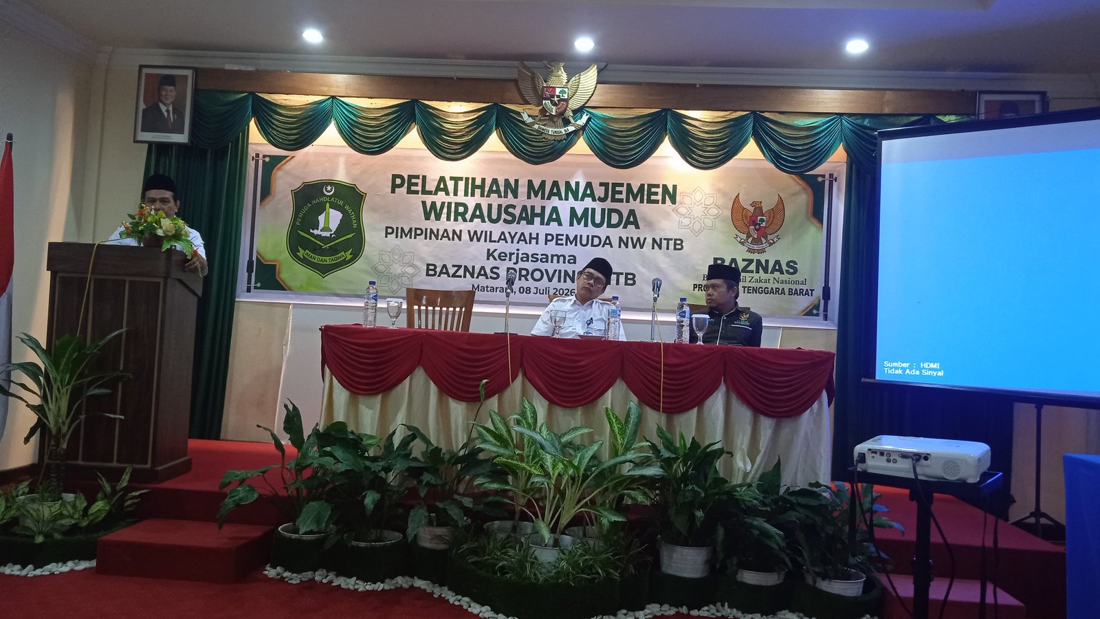Sambutan Ketua Panitia Pelatihan Manajemen Wirausaha Muda PW Pemuda NW NTB