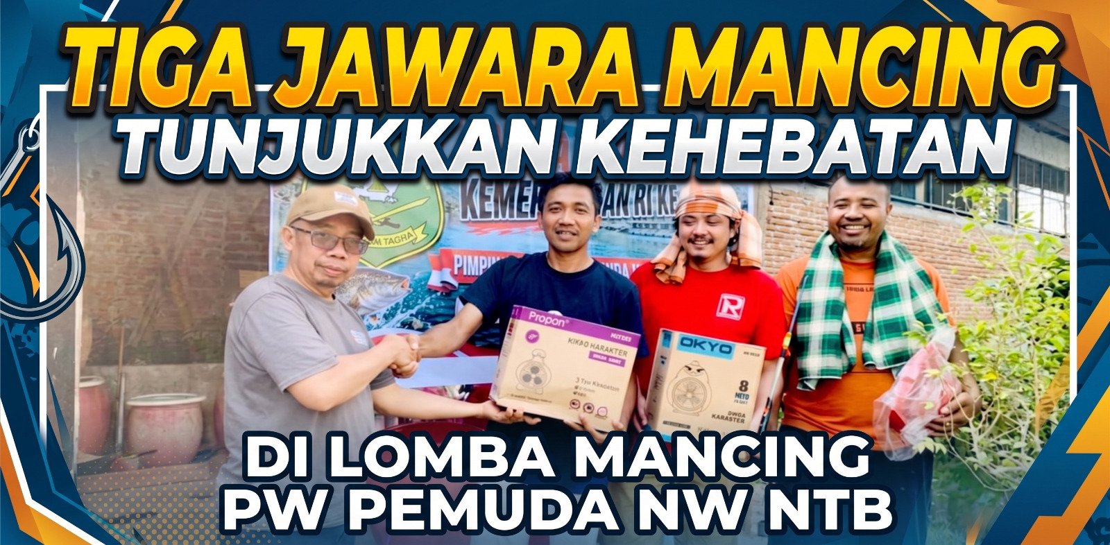 Juara 1, 2 dan 3 Mancing Kemerdekaan PW Pemuda NW NTB